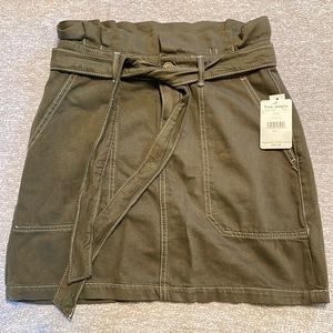 Free people NWT utility paper bag skirt